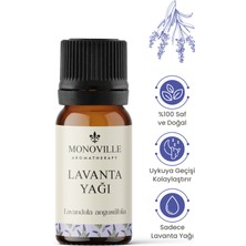 Monoville Tıbbi Lavanta Uçucu Yağı 10 ml %100 Saf ve Doğal ( Lavender Essential Oil)