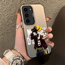 HONTINGA Samsung Galaxy S23 ile Uyumlu Kılıfı Silikon Kenar Sert Arka Düşüme Önleyici Basitlik Anti Düşme Kamera Korumali Karikatür Desen Telefon Kılıfı Kadın ve Erkek Için Uygundur K1-0584