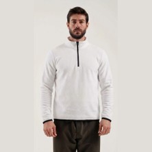 Exuma Erkek Yarım Fermuar Polar 2412001 - Beyaz
