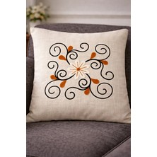 Hig Store Punch Panç Nakışlı Işlemeli Kırlent Kılıfı 43X43CM Dekoratif Gündelik Kırlent Kılıfı - 1 Adet
