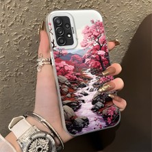 HONTINGA Samsung Galaxy A52 ile Uyumlu Kılıfı Silikon Kenar Sert Arka Düşüme Önleyici Basitlik Anti Düşme Kamera Korumali Manzara Desen Telefon Kılıfı Kadın ve Erkek Için Uygundur K1-0581
