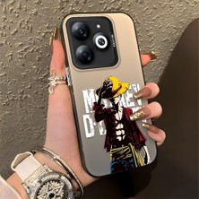 HONTINGA Tecno Spark 20C ile Uyumlu Kılıfı Silikon Kenar Sert Arka Düşüme Önleyici Basitlik Anti Düşme Kamera Korumali Karikatür Desen Telefon Kılıfı Kadın ve Erkek Için Uygundur K1-0584