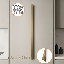 Badem10 Toros Çizgili Soft Antik Sarı Çekmece Kulp 800 mm Paslanmaz Modern Mobilya Kulbu Dolap Kulp Modeli