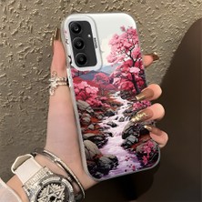 HONTINGA Samsung Galaxy A25 ile Uyumlu Kılıfı Silikon Kenar Sert Arka Düşüme Önleyici Basitlik Anti Düşme Kamera Korumali Manzara Desen Telefon Kılıfı Kadın ve Erkek Için Uygundur K1-0581