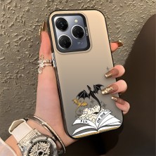 HONTINGA Tecno Spark 20 Pro ile Uyumlu Kılıfı Silikon Kenar Sert Arka Düşüme Önleyici Basitlik Anti Düşme Kamera Korumali Manga Desen Telefon Kılıfı Kadın ve Erkek Için Uygundur K1-0583
