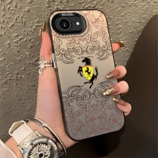 HONTINGA iPhone 16E ile Uyumlu Kılıfı Silikon Kenar Sert Arka Düşüme Önleyici Basitlik Anti Düşme Kamera Korumali Moda Markası Desen Telefon Kılıfı Kadın ve Erkek Için Uygundur K1-0582