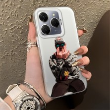HONTINGA Tecno Spark 20 Pro ile Uyumlu Kılıfı Silikon Kenar Sert Arka Düşüme Önleyici Basitlik Anti Düşme Kamera Korumali Karikatür Desen Telefon Kılıfı Kadın ve Erkek Için Uygundur K1-0584