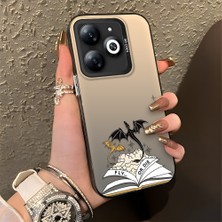 HONTINGA Infinix Smart 8 Pro ile Uyumlu Kılıfı Silikon Kenar Sert Arka Düşüme Önleyici Basitlik Anti Düşme Kamera Korumali Manga Desen Telefon Kılıfı Kadın ve Erkek Için Uygundur K1-0583