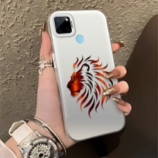 HONTINGA Realme C21Y ile Uyumlu Kılıfı Silikon Kenar Sert Arka Düşüme Önleyici Basitlik Anti Düşme Kamera Korumali Moda Markası Desen Telefon Kılıfı Kadın ve Erkek Için Uygundur K1-0582
