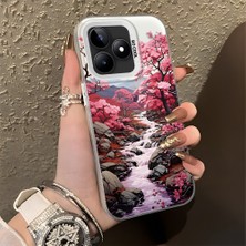 HONTINGA Realme Note 50 4g ile Uyumlu Kılıfı Silikon Kenar Sert Arka Düşüme Önleyici Basitlik Anti Düşme Kamera Korumali Manzara Desen Telefon Kılıfı Kadın ve Erkek Için Uygundur K1-0581