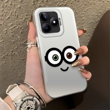 HONTINGA Realme C53 ile Uyumlu Kılıfı Silikon Kenar Sert Arka Düşüme Önleyici Basitlik Anti Düşme Kamera Korumali Moda Adamı Desen Telefon Kılıfı Kadın ve Erkek Için Uygundur K1-0585
