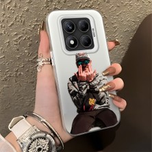 HONTINGA Xiaomi Redmi Note 14 Pro ile Uyumlu Kılıfı Silikon Kenar Sert Arka Düşüme Önleyici Basitlik Anti Düşme Kamera Korumali Karikatür Desen Telefon Kılıfı Kadın ve Erkek Için Uygundur K1-0584