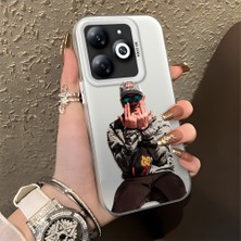 HONTINGA Tecno Spark 20 ile Uyumlu Kılıfı Silikon Kenar Sert Arka Düşüme Önleyici Basitlik Anti Düşme Kamera Korumali Karikatür Desen Telefon Kılıfı Kadın ve Erkek Için Uygundur K1-0584