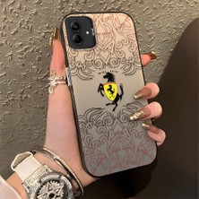 HONTINGA Samsung Galaxy A04E ile Uyumlu Kılıfı Silikon Kenar Sert Arka Düşüme Önleyici Basitlik Anti Düşme Kamera Korumali Moda Markası Desen Telefon Kılıfı Kadın ve Erkek Için Uygundur K1-0582
