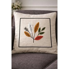 Hig Store Punch Panç Nakışlı Işlemeli Kırlent Kılıfı 43X43CM Dekoratif Gündelik Kırlent Kılıfı - 1 Adet