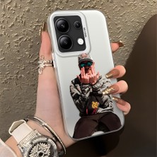 HONTINGA Xiaomi Redmi Note 13 ile Uyumlu Kılıfı Silikon Kenar Sert Arka Düşüme Önleyici Basitlik Anti Düşme Kamera Korumali Karikatür Desen Telefon Kılıfı Kadın ve Erkek Için Uygundur K1-0584