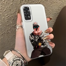 HONTINGA Xiaomi Redmi Note 11 ile Uyumlu Kılıfı Silikon Kenar Sert Arka Düşüme Önleyici Basitlik Anti Düşme Kamera Korumali Karikatür Desen Telefon Kılıfı Kadın ve Erkek Için Uygundur K1-0584