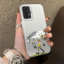 HONTINGA Samsung Galaxy A13 4g ile Uyumlu Kılıfı Silikon Kenar Sert Arka Düşüme Önleyici Basitlik Anti Düşme Kamera Korumali Manga Desen Telefon Kılıfı Kadın ve Erkek Için Uygundur K1-0583