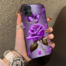 HONTINGA Samsung Galaxy A04E ile Uyumlu Kılıfı Silikon Kenar Sert Arka Düşüme Önleyici Basitlik Anti Düşme Kamera Korumali Manzara Desen Telefon Kılıfı Kadın ve Erkek Için Uygundur K1-0581