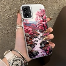 HONTINGA Samsung Galaxy A06 ile Uyumlu Kılıfı Silikon Kenar Sert Arka Düşüme Önleyici Basitlik Anti Düşme Kamera Korumali Manzara Desen Telefon Kılıfı Kadın ve Erkek Için Uygundur K1-0581