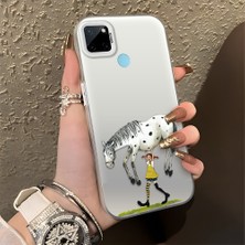 HONTINGA Realme C21Y ile Uyumlu Kılıfı Silikon Kenar Sert Arka Düşüme Önleyici Basitlik Anti Düşme Kamera Korumali Manga Desen Telefon Kılıfı Kadın ve Erkek Için Uygundur K1-0583