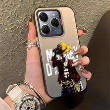 HONTINGA Tecno Spark 20 Pro 5g ile Uyumlu Kılıfı Silikon Kenar Sert Arka Düşüme Önleyici Basitlik Anti Düşme Kamera Korumali Karikatür Desen Telefon Kılıfı Kadın ve Erkek Için Uygundur K1-0584
