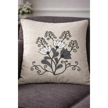 Hig Store Punch Panç Nakışlı Işlemeli Kırlent Kılıfı 43X43CM Dekoratif Gündelik Kırlent Kılıfı - 1 Adet
