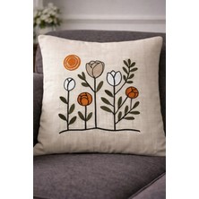 Hig Store Punch Panç Nakışlı Işlemeli Kırlent Kılıfı 43X43CM Dekoratif Gündelik Kırlent Kılıfı - 1 Adet