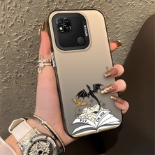 HONTINGA Xiaomi Redmi 10A ile Uyumlu Kılıfı Silikon Kenar Sert Arka Düşüme Önleyici Basitlik Anti Düşme Kamera Korumali Manga Desen Telefon Kılıfı Kadın ve Erkek Için Uygundur K1-0583