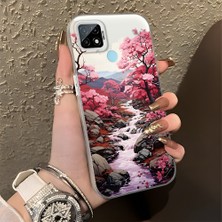 HONTINGA Realme C21 ile Uyumlu Kılıfı Silikon Kenar Sert Arka Düşüme Önleyici Basitlik Anti Düşme Kamera Korumali Manzara Desen Telefon Kılıfı Kadın ve Erkek Için Uygundur K1-0581