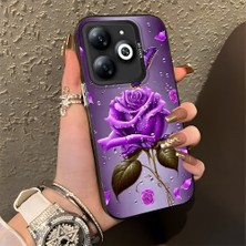 HONTINGA Tecno Spark 20 ile Uyumlu Kılıfı Silikon Kenar Sert Arka Düşüme Önleyici Basitlik Anti Düşme Kamera Korumali Manzara Desen Telefon Kılıfı Kadın ve Erkek Için Uygundur K1-0581