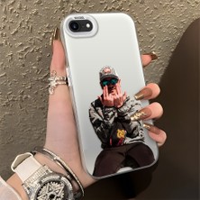 HONTINGA iPhone 8 ile Uyumlu Kılıfı Silikon Kenar Sert Arka Düşüme Önleyici Basitlik Anti Düşme Kamera Korumali Karikatür Desen Telefon Kılıfı Kadın ve Erkek Için Uygundur K1-0584