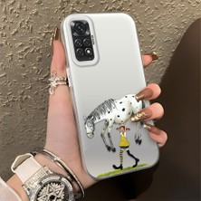 HONTINGA Xiaomi Redmi Note 11 ile Uyumlu Kılıfı Silikon Kenar Sert Arka Düşüme Önleyici Basitlik Anti Düşme Kamera Korumali Manga Desen Telefon Kılıfı Kadın ve Erkek Için Uygundur K1-0583