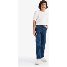 DeFacto Straight Fit Düz Paça Jean Pantolon Erkek Çocuk F8430A826SM