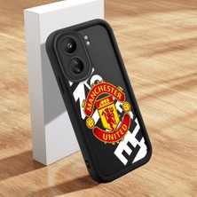 HONTINGA Xiaomi Redmi 13C ile Uyumlu Kılıfı Düşüme Önleyici Basitlik Anti Düşme Kamera Korumali Kulüp Siyah Desen Yumuşak Silikon Telefon Kılıfı Kadın ve Erkek Için Uygundur K2-0306