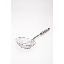 Emaylab Paslanmaz Çelik Kızartma Kevgiri – Metal Saplı Patates, Kabak ve Sebze Süzgeci