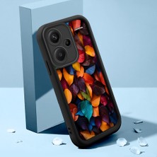 HONTINGA Xiaomi Redmi Note 13 Pro Plus ile Uyumlu Kılıfı Düşüme Önleyici Basitlik Anti Düşme Kamera Korumali Çiçek ve Yaprak Siyah Desen Yumuşak Silikon Telefon Kılıfı Kadın ve Erkek Için Uygundur K2-0260
