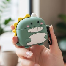 Caseonn Oppo Enco Air 2i Kılıf Karakter Figürlü Dinazor Yeşil