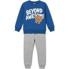 Pini Co Erkek Çocuk "beyond Awesome" Yazılı Ayıcık Figürlü Eşofman Takımı