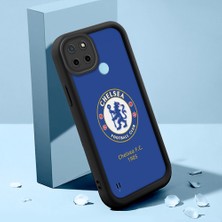 HONTINGA Realme C21Y ile Uyumlu Kılıfı Düşüme Önleyici Basitlik Anti Düşme Kamera Korumali Kulüp Siyah Desen Yumuşak Silikon Telefon Kılıfı Kadın ve Erkek Için Uygundur K2-0303
