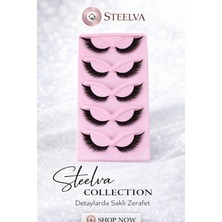 Steelva 5 Çift Süper Uzun Kedi Gözü Kirpik