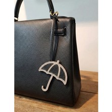 Yedideri Şemsiye Gerçek Deri Çanta Süsü