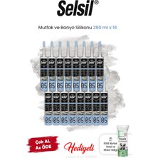 Selsil 16 x 280 ml Mutfak ve Banyo Silikonu ve Rosie