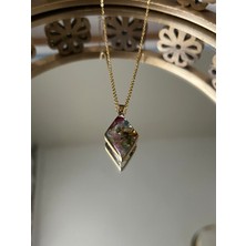 Steelva Smoky Quartz Taşlı Paslanmaz Çelik Kolye