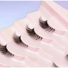 Steelva 7 Çift Kedi Gözü Takma Kirpik