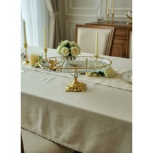 Elta Collection Lüx Hediyelik Metal Ayaklı Gold Oval Kelebekli Sunumluk Kurabiyelik - Yeni Serisi