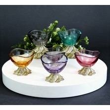 Elta Collection 6 Lı Kahve Yanı Renkli Mini Lokumluk Şekerlik Sosluk Reçellik Çerezlik Kase