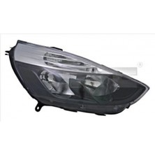 Tyc Renault Clio Ön Far Elektrikli Motorlu Sıyah Hatchback Sol 2012-  (Oem No:  260601176R)