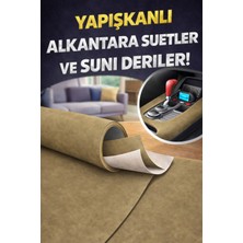 Kendinden Yapışkanlı Alkantara Süet Suni Deri 100 x 150 -Vızon