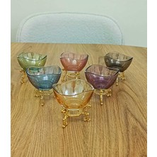 Elta Collection 6 Lı Lüx Kahve Yanı Renkli Mini Lokumluk Şekerlik Sosluk Reçellik Çerezlik Kase